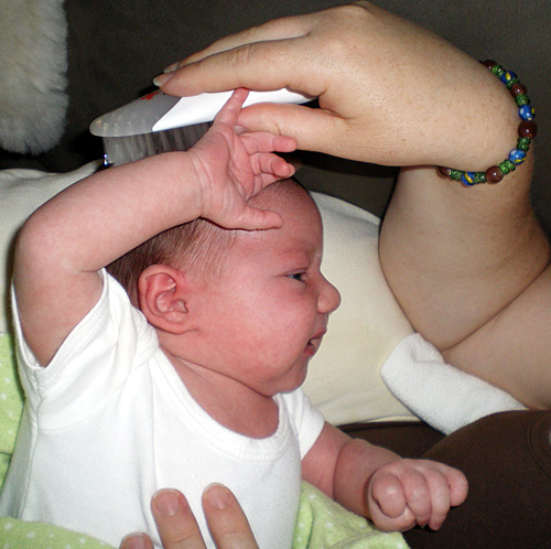 Stella's first brush